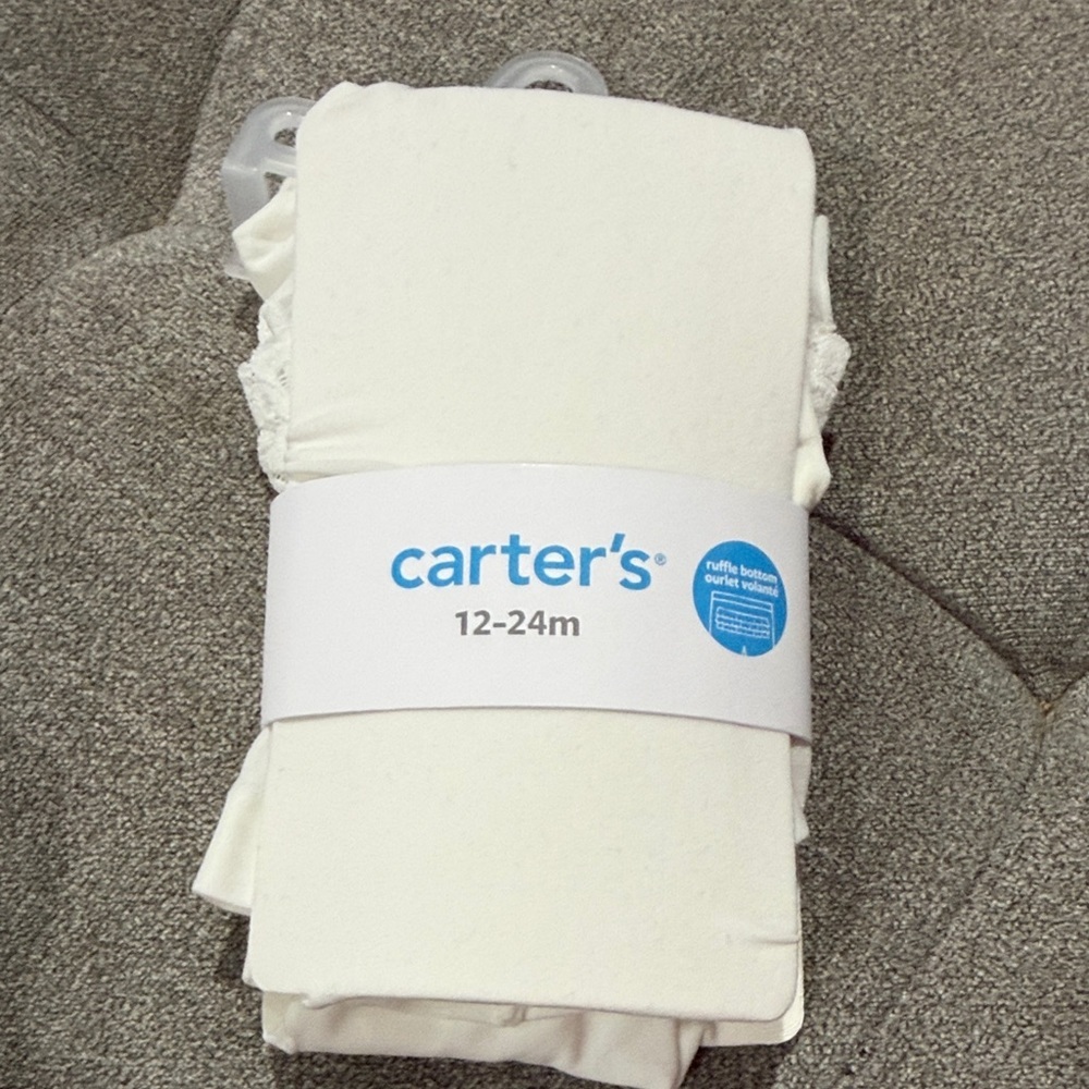 Baby Girl 2-Pack Tights - White - Ruffled Bottom - 12-24